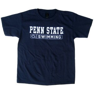navy youth short sleeve t-shirt Penn State Swimming